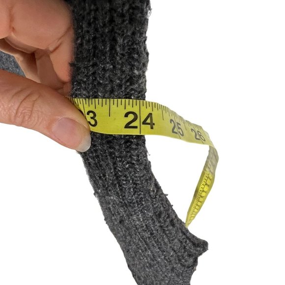 Madewell Dark Grey Knit Long Sleeve Sweater Knee Length Dress Medium - Picture 8 of 8